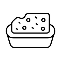 cornbread icon, mental health day line art, mental health day icon - simple black line art icon of cornbread, for mental health day celebrations. mental health day vector art.