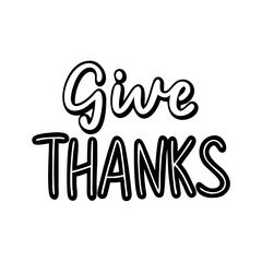  give thanks text icon, thanksgiving line art, thanksgiving icon - simple black line art icon of give thanks text, for thanksgiving celebrations. thanksgiving vector art.