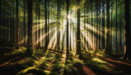 Obraz premium sunset in the forest