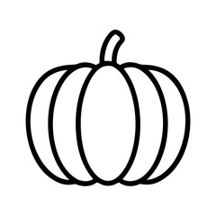 pumpkin icon, thanksgiving line art, thanksgiving icon - simple black line art icon of pumpkin, for thanksgiving celebrations. thanksgiving vector art.