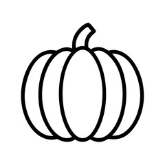 pumpkin icon, thanksgiving line art, thanksgiving icon - simple black line art icon of pumpkin, for thanksgiving celebrations. thanksgiving vector art.