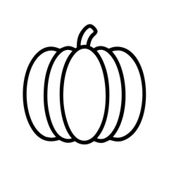 pumpkin icon, thanksgiving line art, thanksgiving icon - simple black line art icon of pumpkin, for thanksgiving celebrations. thanksgiving vector art.