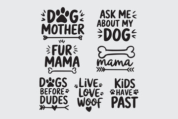 dog  typography design vector