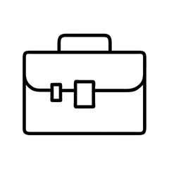 briefcase icon, boss’s Day line art, boss’s icon - simple black line art icon of briefcase, symbolizing boss’s Day celebrations. boss day vector art.