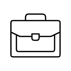 briefcase icon, boss’s Day line art, boss’s icon - simple black line art icon of briefcase, symbolizing boss’s Day celebrations. boss day vector art.