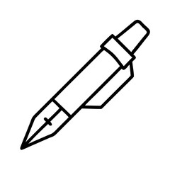 Fototapeta premium boss s favorite pen icon, boss’s Day line art, boss’s icon - simple black line art icon of boss s favorite pen, symbolizing boss’s Day celebrations. boss day vector art.