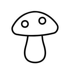 mushroom icon, vegan day line art, vegan day icon - simple black line art icon of mushroom, for vegan day celebrations. vegan day vector art.