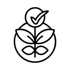 plant based symbol icon, vegan day line art, vegan day icon - simple black line art icon of plant based symbol, for vegan day celebrations. vegan day vector art.
