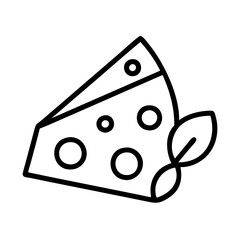 vegan cheese icon, vegan day line art, vegan day icon - simple black line art icon of vegan cheese, for vegan day celebrations. vegan day vector art.