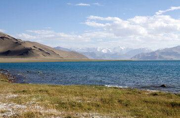 Karakul Lake in the Pamir Mountains in Tajikistan