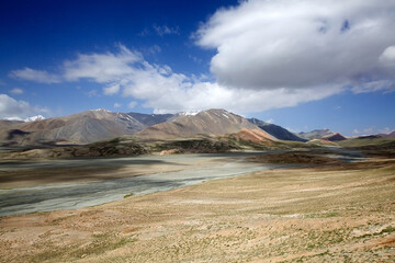 Mountains at the Tajikistan-Kyrgyzstan border at the Kyzylart Pass