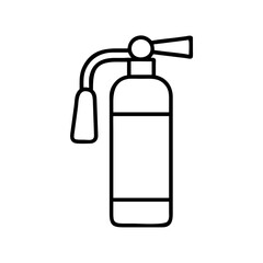 fire extinguisher icon, bonfire night line art, bonfire night icon - simple black line art icon of fire extinguisher, for bonfire night celebrations. bonfire night vector art.