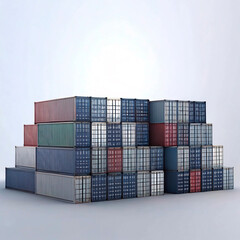 Obraz premium cargo containers in the port