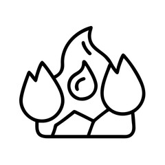 glowing embers icon, bonfire night line art, bonfire night icon - simple black line art icon of glowing embers, for bonfire night celebrations. bonfire night vector art.