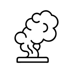 smoke rising icon, bonfire night line art, bonfire night icon - simple black line art icon of smoke rising, for bonfire night celebrations. bonfire night vector art.