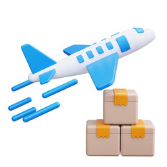cargo plane 3d Render Icons