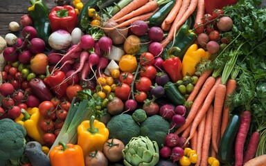  showcasing a bountiful array of fresh vegetables.