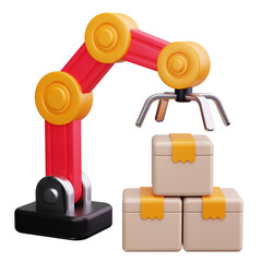robotic arm 3d Render Icons