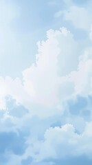 Blue watercolor background with clouds shapes, wallpaper, texture, design