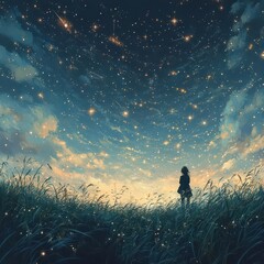 A crystal-clear night sky filled with glowing constellations