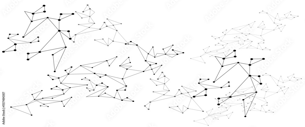 Poster Abstract digital background of points and lines. Illustration Vector design digital technology concept. Global network connection.