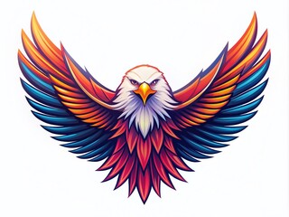 Obraz premium Elegant Eagle Logo Design Template for Branding and Marketing Use Featuring a Striking Eagle Silhouette on a Clean White Background for Business and Creative Projects