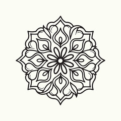 Mandala logo design. Abstract beauty Mandala. Floral ornament. Decorative circle ornament style