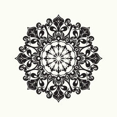 Mandala logo design. Abstract beauty Mandala. Floral ornament. Decorative circle ornament style