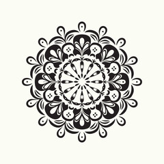 Mandala logo design. Abstract beauty Mandala. Floral ornament. Decorative circle ornament style