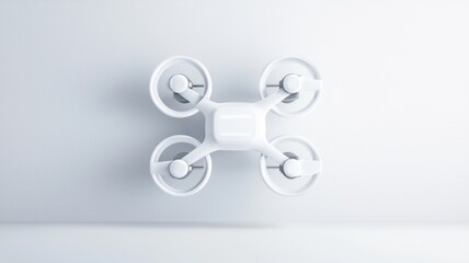 White drone on a light background showcasing modern design.