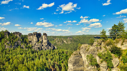 Elbsandsteingebirge - Gebirge - Sächsische Schweiz - Deutschland - Sachsen - Gebirge - Berg -...