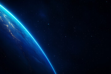 Naklejka premium Blue Earth Background