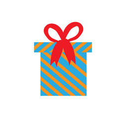 a gift with a bow on a white background