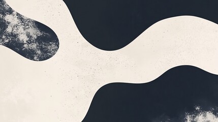 Obraz premium Abstract design featuring flowing shapes in contrasting colors.