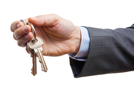 hand holding a key