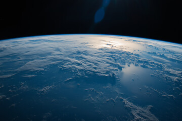 Blue Earth from Space Background