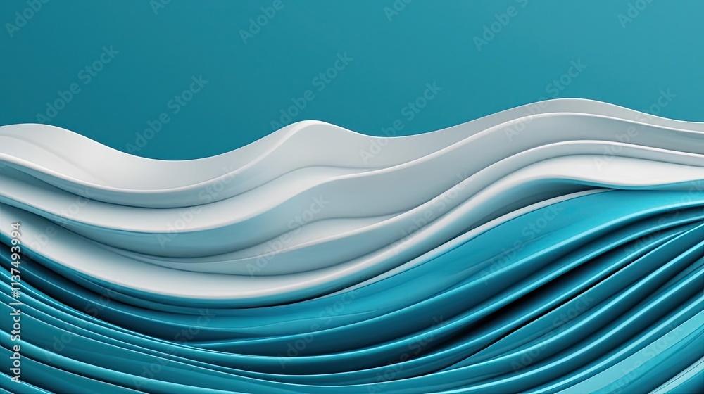 Poster wave abstract background idea. wave abstract background concept. stylish abstract waves in blue and 