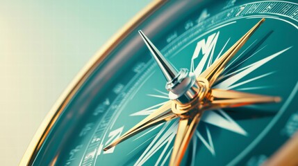 Golden Compass Pointing North.