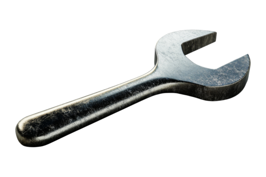 Wrench repair action in workshop tool maintenance close-up
