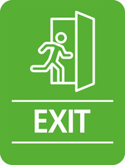Exit sign design for templates.