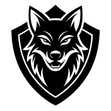 recommend clip art: Wolf head shield mascot logo vector silhouette