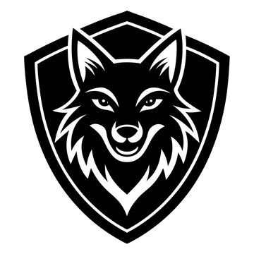 recommend clip art: Wolf head shield mascot logo vector silhouette