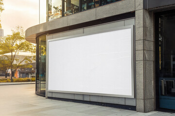 건물 외부 광고판 광고 목업