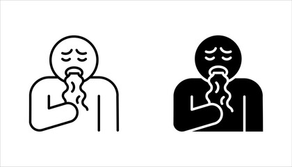 Vomit icon set. Symptoms Virus Infection. vector illustration on white background