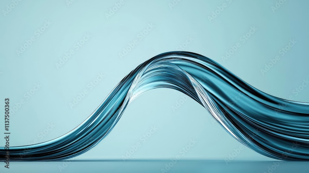 Poster wave abstract background concept. abstract wave design in cool blue tones, perfect for backgrounds a