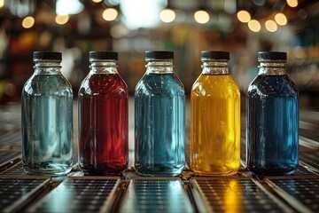 Colorful Bottles in Renewable Energy Workshop