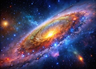 Obraz premium Galaxy Background Free Images: Cosmic Nebula, Space Wallpaper, Starry Night, Astronomical Photography, Free Download