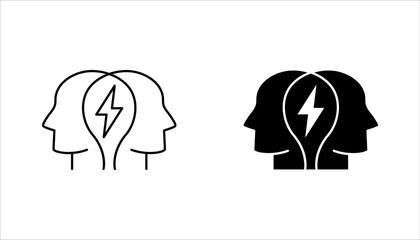 Obraz premium Conflict resolution icon set. Human resources management. vector illustration on white background