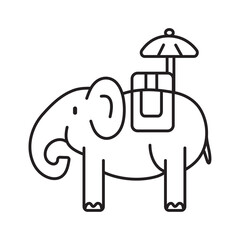 Elephant ride outlined