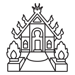 Temple outlined